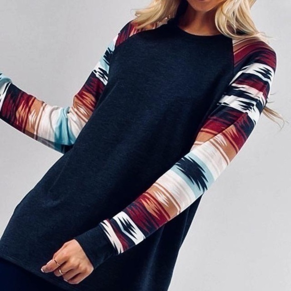 Aztec Raglan Top
